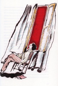 Ilustración de Nicolai Troshinsky para la novela "Noches Blancas", de Dostoievski.