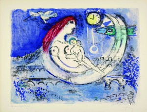 Paisaje azul (1958), Marc Chagall.
