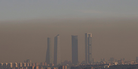 Alta contaminación por dióxido de nitrógeno en Madrid, y  el fraude de los vehículos diésel