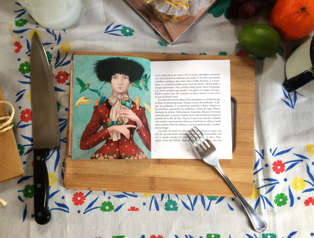 Nido, uno de los cuentos del libro 'Cuentos como churros', con el ingrediente: ilustración de Lázaro Ventura.