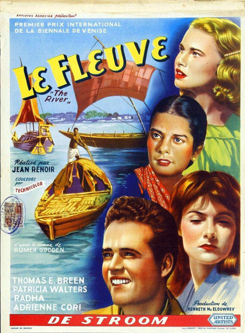 Cartel original de la película 'El río', de Jean Renoir (1951).