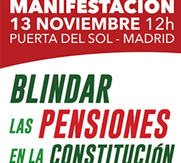 Manifestación en Madrid por el Blindaje de las Pensiones en la Constitución