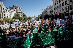 La Marea Verde vuelve a tomar las calles de Madrid.